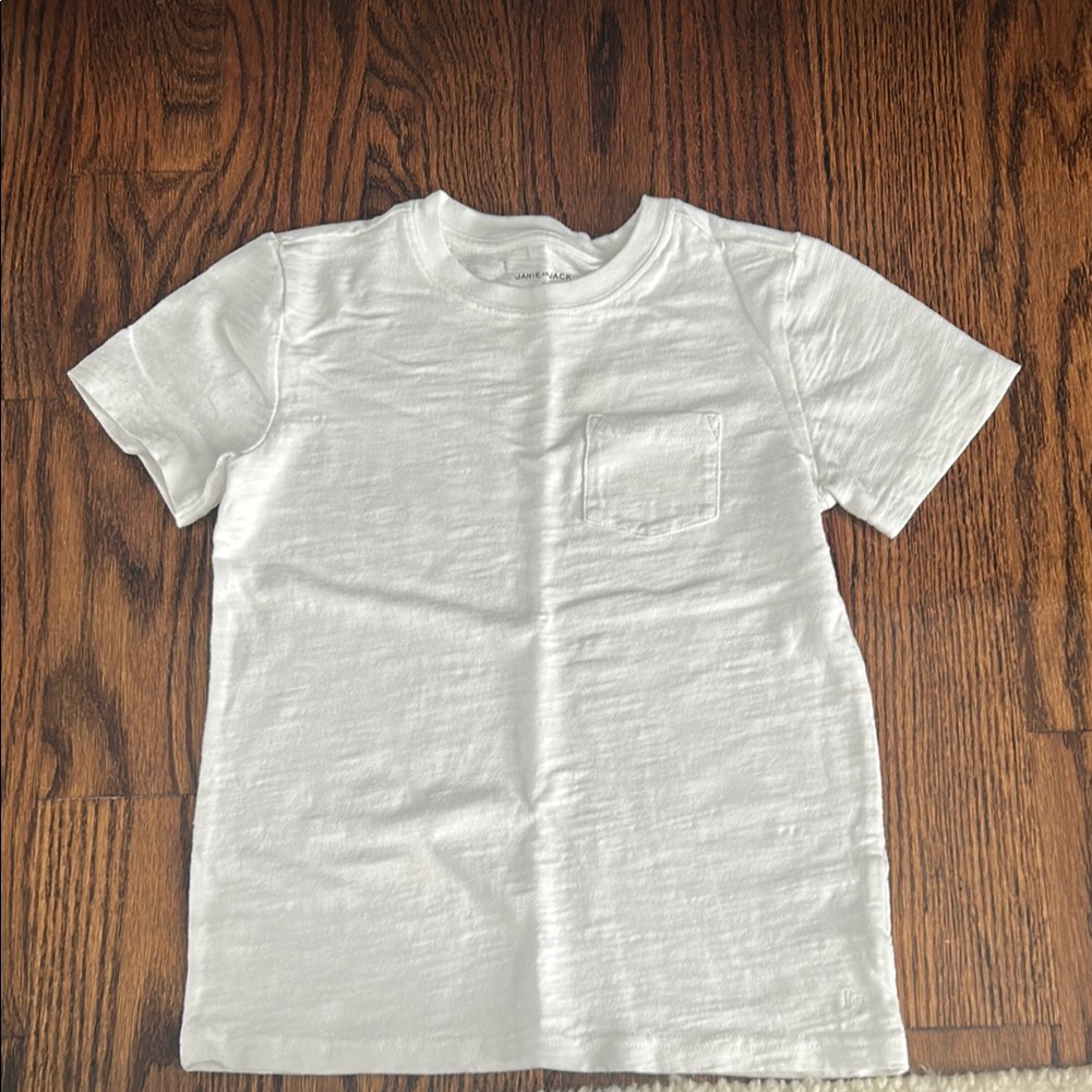 Janie And Jack White Short Sleeve Tee Boys
